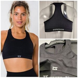 Zensah Black Sports Bra M/L